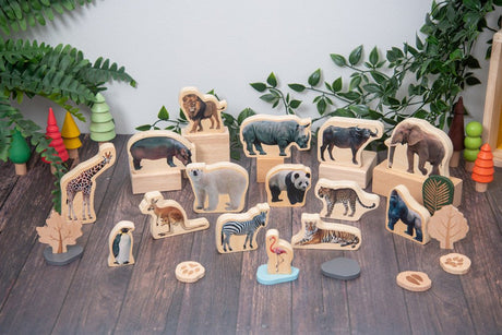 TickiT Wooden Wild Animals (15) - Little Whispers