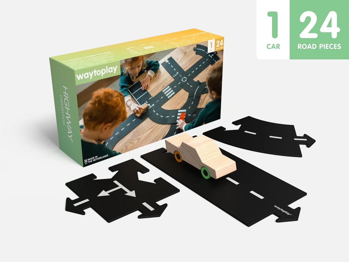 WaytoPlay New Highway Flexible Road Track with Car - Little Whispers