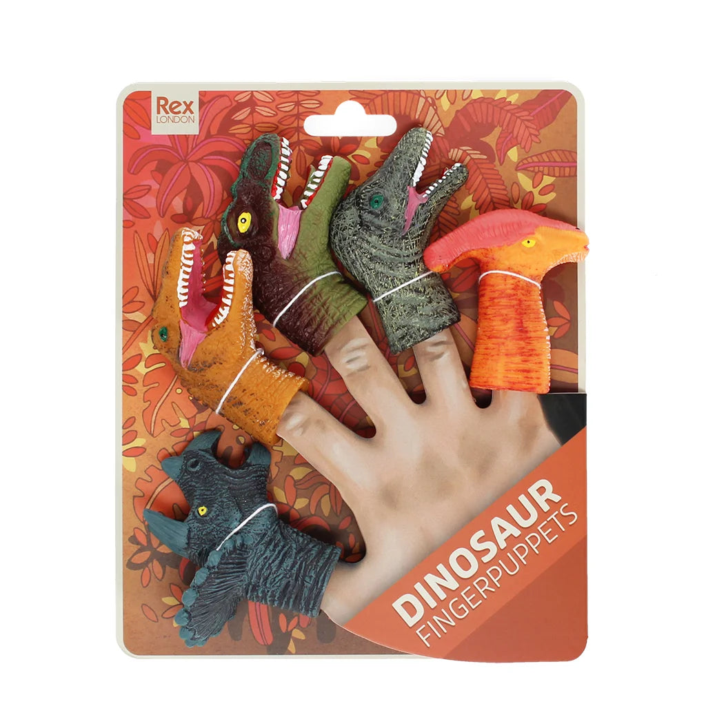 Animal finger puppets (set of 5) - Dinosaur