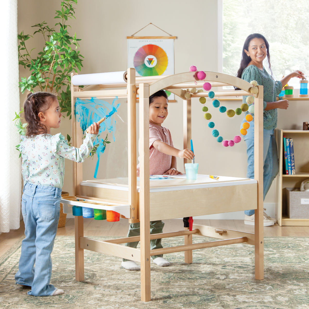 Guidecraft Sensory System - Table with Canopy, Tubes, Clips and Easel (Direct Shipping UK)