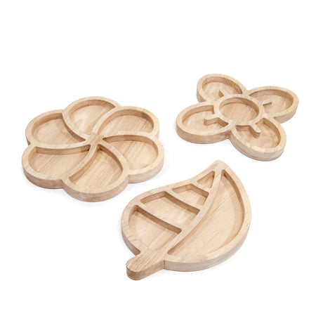 Guide Craft Loose Parts Organic Wooden Trays Set of 3 (Direct Shipping UK)
