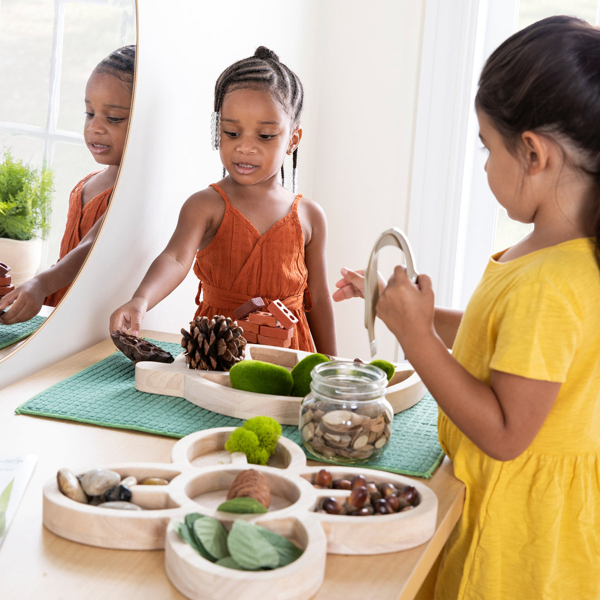 Guide Craft Loose Parts Organic Wooden Trays Set of 3 (Direct Shipping UK)