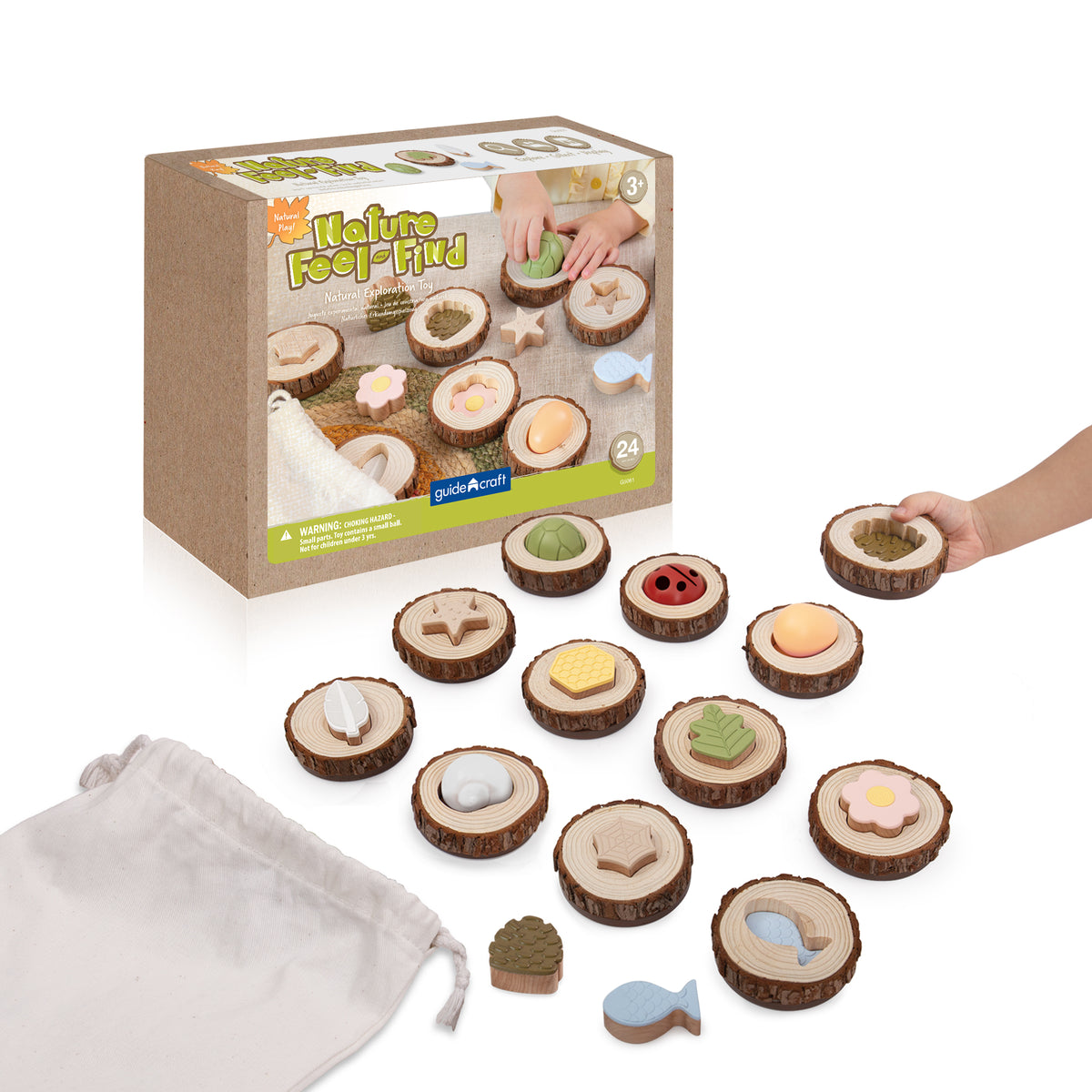 Guidecraft Nature Feel & Find 24 pc set