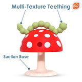 CHOMPY MUSHROOM GRIP TEETHER - RED/GREEN - Little Whispers