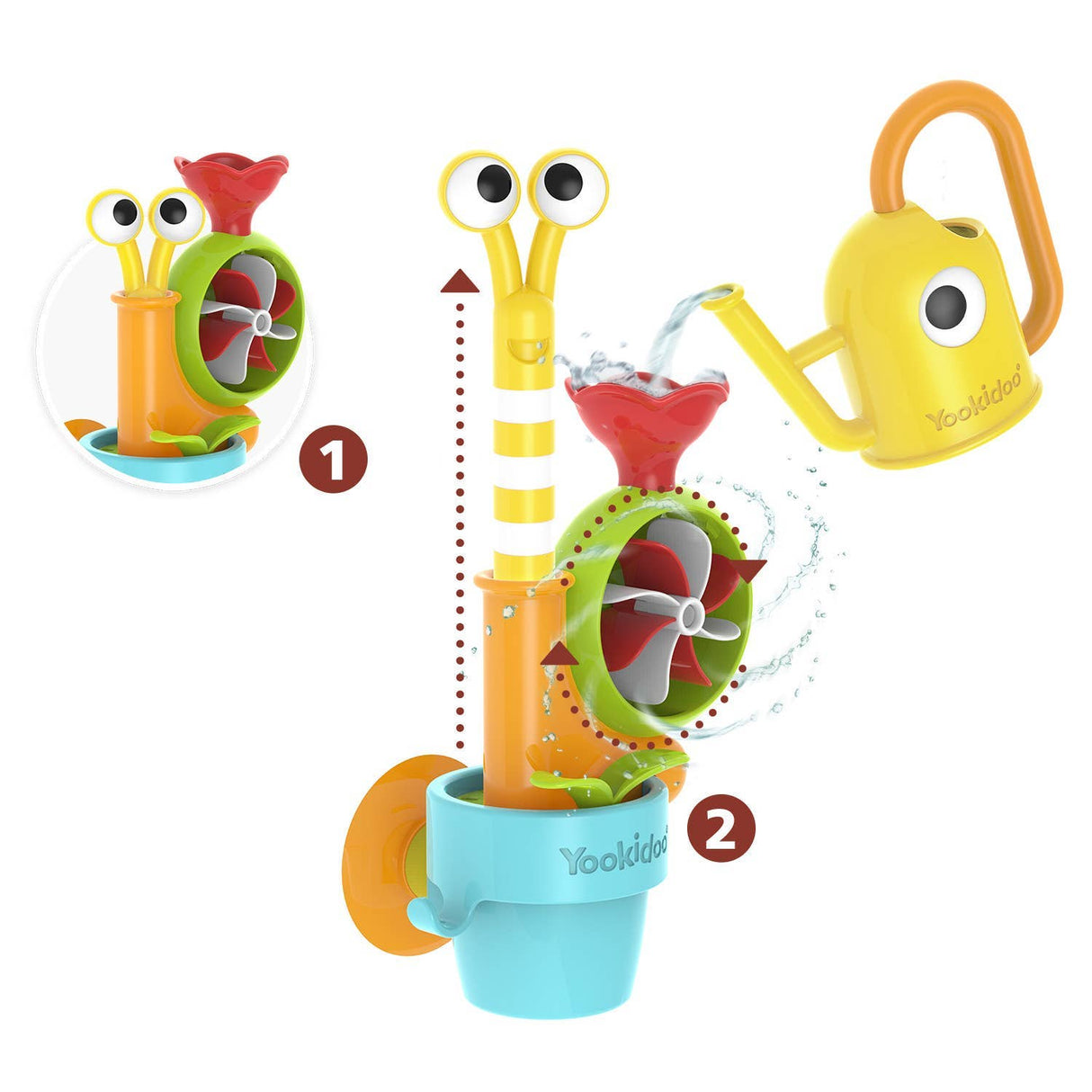 Yookidoo Pop - Up Water Snail Fun Bath Toy - Little Whispers