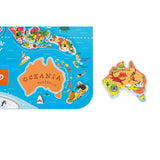 Janod Magnetic World Map Puzzle English Version 92 pieces (wood) - Little Whispers