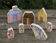 Yellow Door Three Little Pigs Wooden Characters