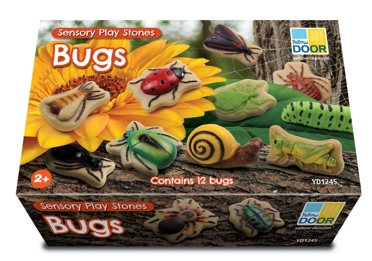 Yellow Door Bugs Sensory Play Stones box