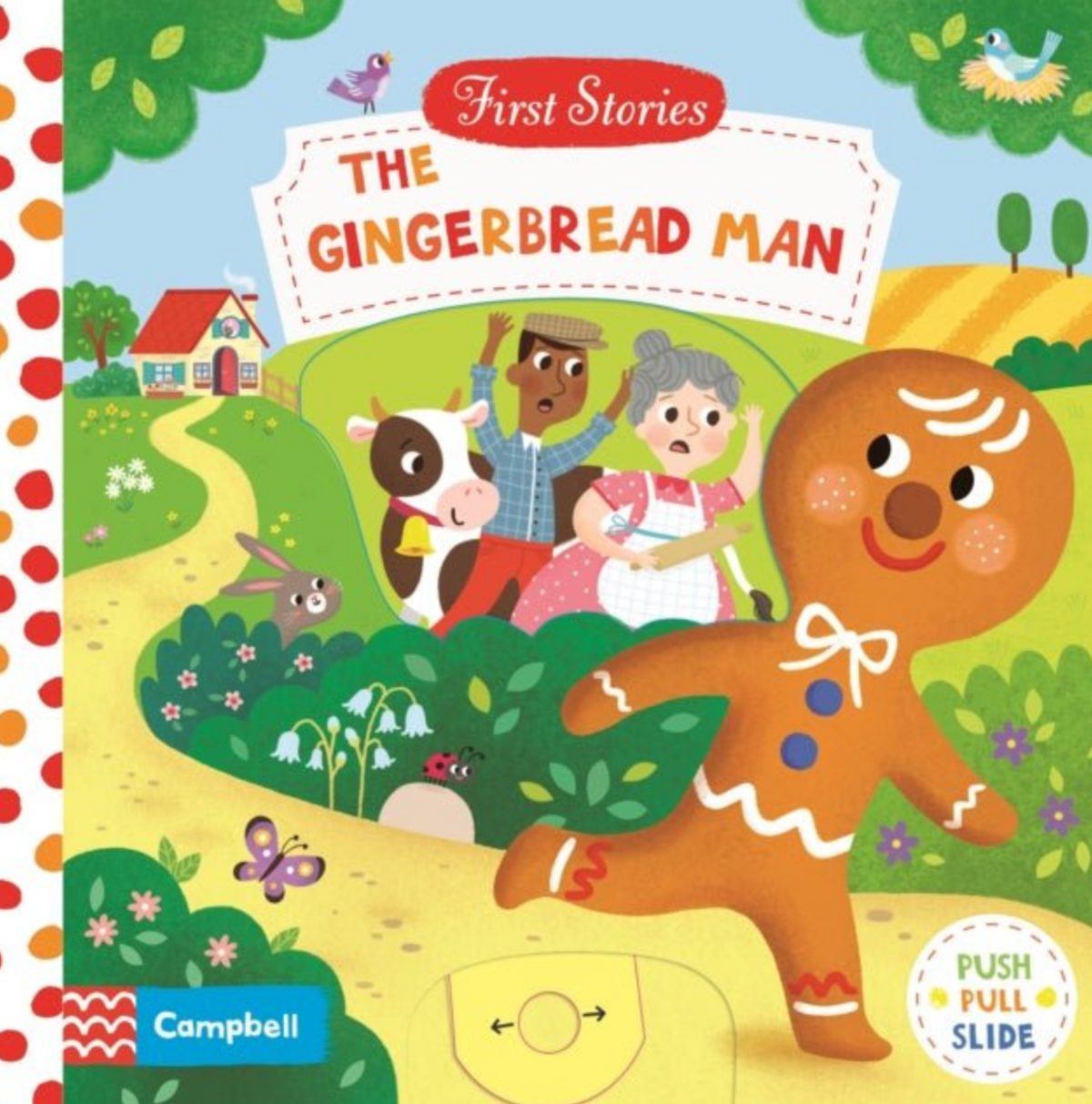 Gingerbread Man Board Book Story Sack with Wooden Characters