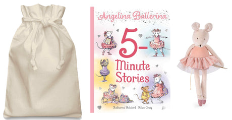 Angelina Ballerina Story Sack with Moulin Roty Ballerina Mouse
