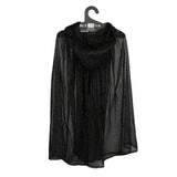 Childrens Black Dressing up Glitter cape