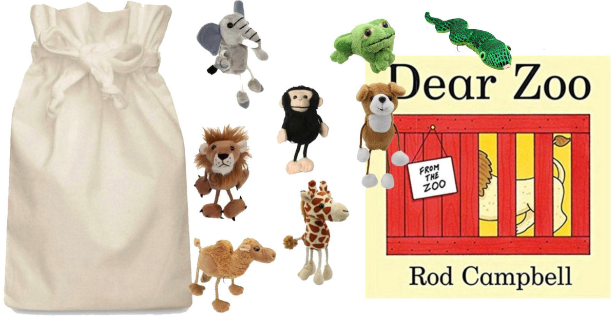 Dear Zoo Story Sack with Puppet Company Finger Puppets