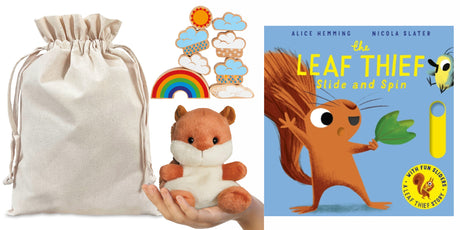 The Leaf Thief Story Sack with Lanka Kade Weather Set and Palm Pal