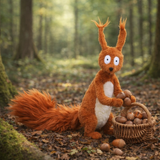 Moulin Roty Squirrel Soft Toy with acorns