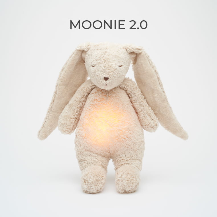 Moonie 2.0 Sand Nature Bunny - The Organic Hummy Bunny with Lamp - Little Whispers