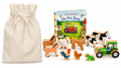 On the Farm Story Sack with Lanka Kade Wooden Animals and Tractor