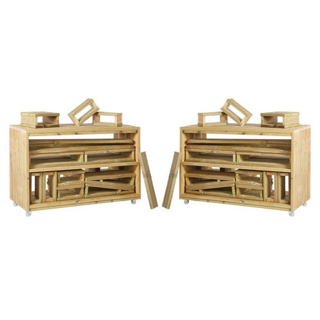 Cosy Complete 2 Big Block Trolleys And 50 Blocks Set (Direct Shipping Item) - Little Whispers