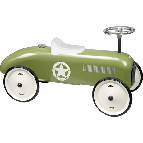 Vilac Classic Metal Racing Car Ride On, Khaki (Direct Shipping UK)