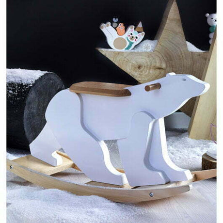 Vilac Pompon Bear Rocker(Direct Shipping) - Little Whispers